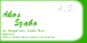 akos szabo business card