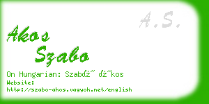 akos szabo business card